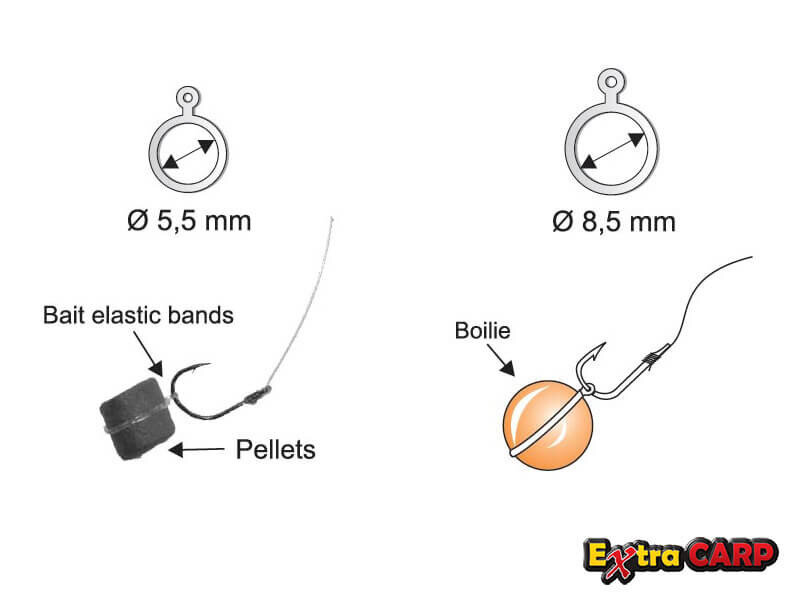 Bait Elastic Bands 5.5 mm of 8.5 mm