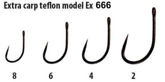 Teflon Coated Haken Ex 666 Size 6 (10 stuks)