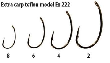Teflon Coated Haken Ex 222 Size 8 (10 stuks)